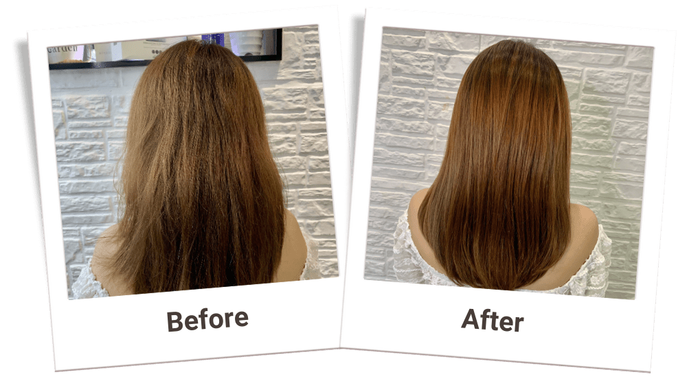 Before and After Argan Oil Texture Control