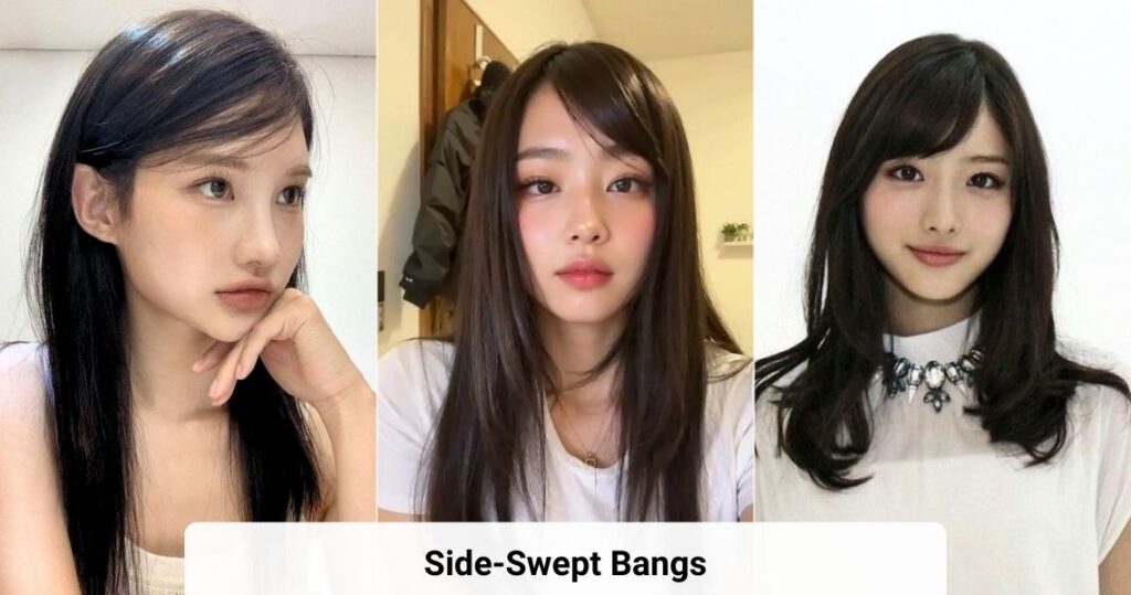 side swept bangs